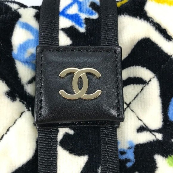 Auth CHANEL Animal pattern Diaper change sheet BABY baby mat Black/Multicolore - Picture 10 of 16